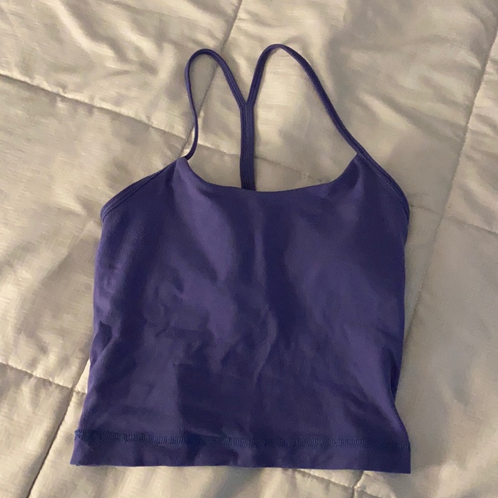 Lululemon Y-back crop tank top with removable pads